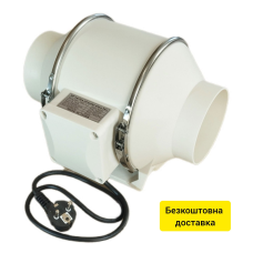 Вентилятор HF-100-1 канальний D 100 мм змішаного типу Вентилятор HF-100-1 канальний D 100 мм змішаного типу